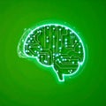 AI Brain Circuit Digital Intelligence Concept Royalty Free Stock Photo