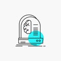 Ai, brain, future, intelligence, machine Line Icon