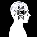 AI Brain Integration The Future of Human Cognition Royalty Free Stock Photo