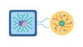 AI Brain Network Icon, vector design Generative AI Royalty Free Stock Photo