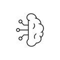 Ai brain network line icon vector design Royalty Free Stock Photo