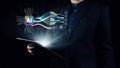 AI Brain Processing Data with Generative Artificial Intelligence Concept Elide Royalty Free Stock Photo