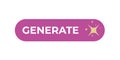 Ai button generator icon technology. Artificial intelligence generator image star illustration ai design prompt