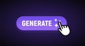 Ai button generator icon technology. Artificial intelligence generator image star illustration ai design prompt