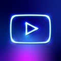 NEON light YouTube editorial socialmedia vector icon