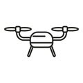 Ai camera drone icon outline vector. Mobile smart remote
