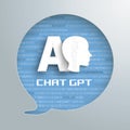 AI Chat GPT Speech Bubble Hole Algorithm Royalty Free Stock Photo