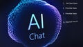 AI-Chat interface with dynamic neural sphere and task-list elements. Royalty Free Stock Photo