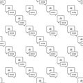 AI Chat vector Artificial Intelligence Speech Bubbles seamless pattern in thin line style Royalty Free Stock Photo