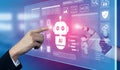 AI chatbot assistant with intelligent automation and data analysis Parse Royalty Free Stock Photo