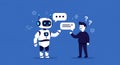 AI Chatbot Assisting a User: Solving Queries with Artificial Intelligence Royalty Free Stock Photo