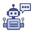 AI Chatbot Robot Conversation Technology Icon