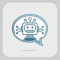 AI Chatbot Robot in Speech Bubble Icon Royalty Free Stock Photo