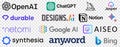 AI chatbot services logos