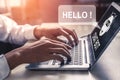 AI Chatbot smart digital customer service application concept Royalty Free Stock Photo