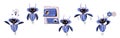 AI chatbots set isolated on white