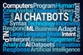 AI Chatbots Word Cloud Royalty Free Stock Photo
