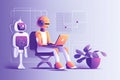 Ai Chatbots working and chatting in computer, Generative Ai