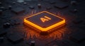 AI Chip: Futuristic Artificial Intelligence Processor on Motherboard - Tech, Innovation & Neural Network Power Royalty Free Stock Photo