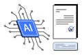 AI-Powered Documentation with Circuit Design and Signed Agreement Concept Royalty Free Stock Photo