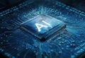 AI Chipset: The Heart of Artificial Intelligence Royalty Free Stock Photo