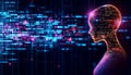 AI Coding Agent Immersed in Digital Code Stream Futuristic Technology and Innovation Royalty Free Stock Photo