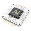 AI coding 3D illustration isolated on white background