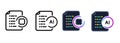 AI coding icon set for software development programming artificial intelligence technology code generated Royalty Free Stock Photo