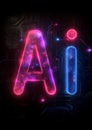 Ai Computer integrated circuit - Artificial intelligence super computer concept