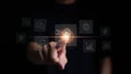 Ai, the concept of artificial intelligence use analytics, automation, and an autonomous brain. big data management, computer Royalty Free Stock Photo