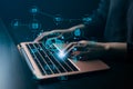 Ai, the concept of artificial intelligence use analytics, automation, and an autonomous brain. big data management, computer Royalty Free Stock Photo