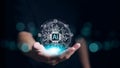 Ai, the concept of artificial intelligence use analytics, automation, and an autonomous brain. big data management, computer Royalty Free Stock Photo