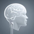 AI Consciousness - Brain-Computer Interface Concept Royalty Free Stock Photo