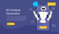 AI Content generation vector concept
