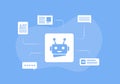 AI Content Generator and artificial intelligence writer bot concept. Developing content for ecommerce websites, articles