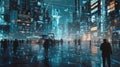 AI-Controlled Cityscape: Futuristic Urban Landscape