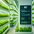 AI-Controlled Vertical Farming Automation Panel Royalty Free Stock Photo
