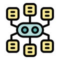 Ai core connecting multiple data servers icon vector illustration Royalty Free Stock Photo