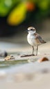 AI creates image of Malay Plover, a small number of which is at risk of extinction.