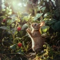 AI creates images of Capture the bunny in a National Geographic style, renowned for its vivid and realist wildlife photography.