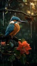 AI creates images of Common European Kingfisher (Alcedo atthis),