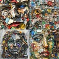AI creates images of Create pieces with recycled waste.