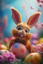 AI creates images of Easter Day, easter bunny.