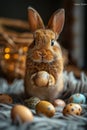 AI creates images of Easter Day, easter bunny.