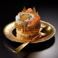 AI creates images, Japanese food, raw fish sushi