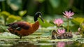 AI creates images of a Pheasant-tailed Jacana bird