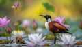 AI creates images of a Pheasant-tailed Jacana bird