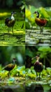 AI creates images of a Pheasant-tailed Jacana bird