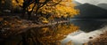 AI creates a sharp, clear photo of a bicycle parked along a river.