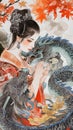 AI creates sharp images Oil paintings, ancient Chinese women,